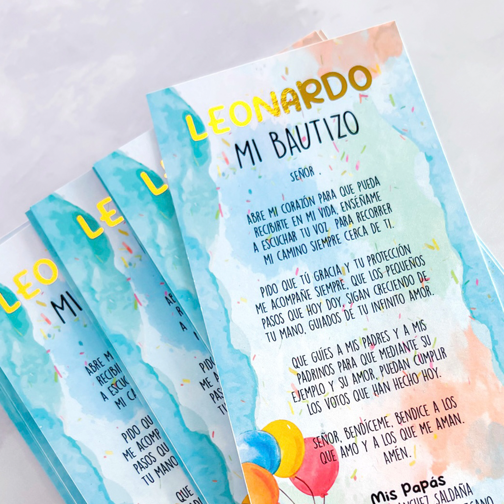 Tarjeta de Oración