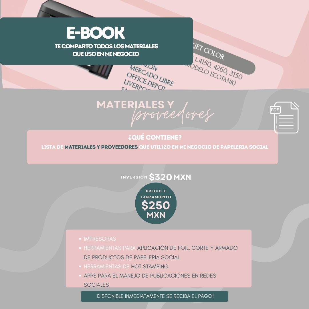 E-BOOK Materiales y Proveedores