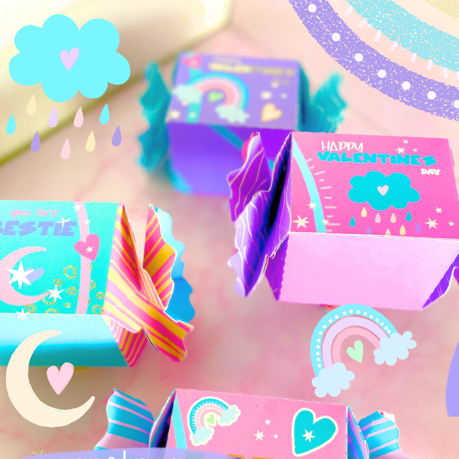 Pack San Valentín (TAGS, Caja Chica y Cracker Box)