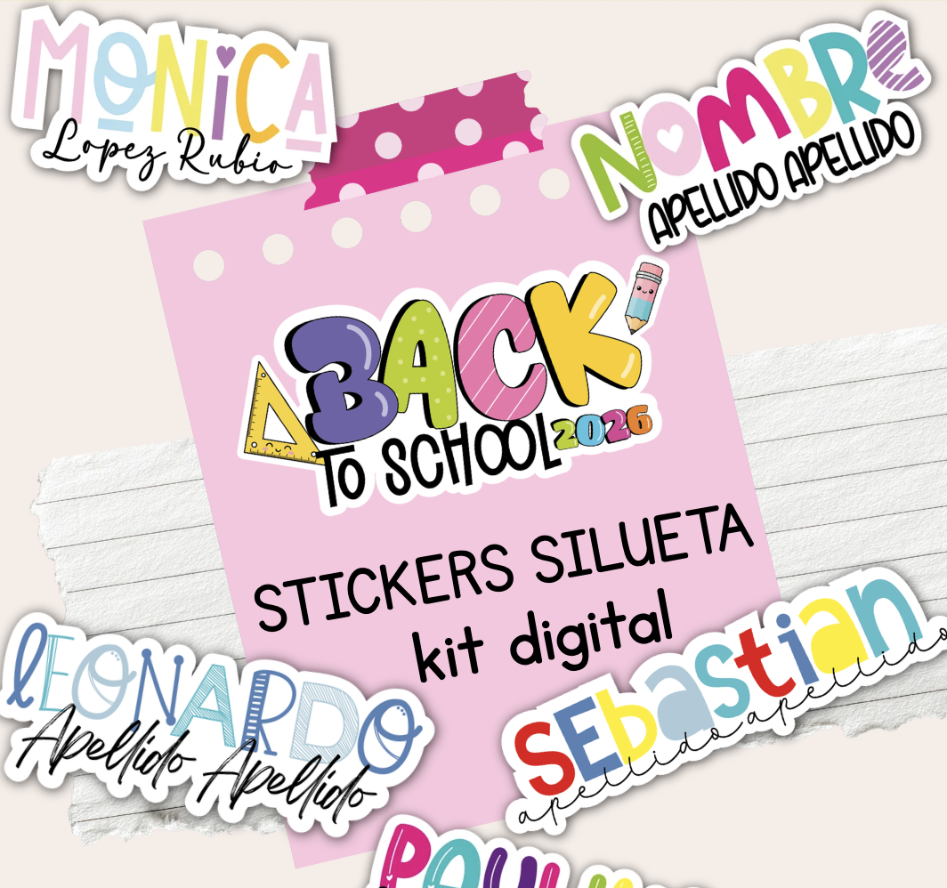Stickers Silueta 2026  - Paquete Digital