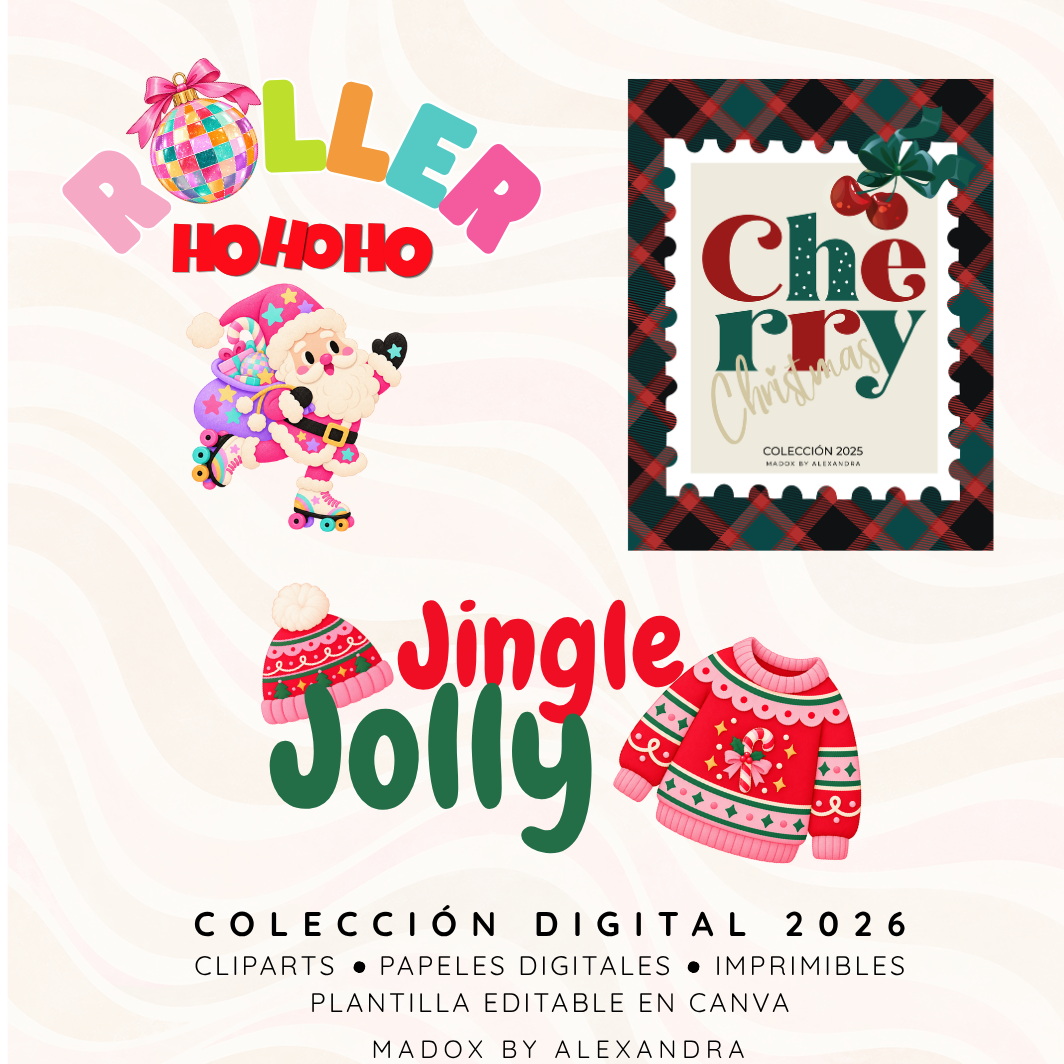 Paquete Navidad 2026 – Roller Ho Ho Ho + Cherry Christmas + Jingle Jolly (Preventa)